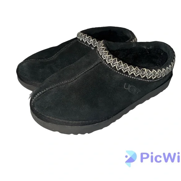 UGG Tasman 2 black leather Slipper/clogs - Picture 2 of 8
